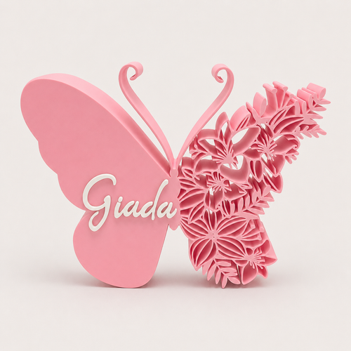 Personalized Floral Butterfly Name Keepsake