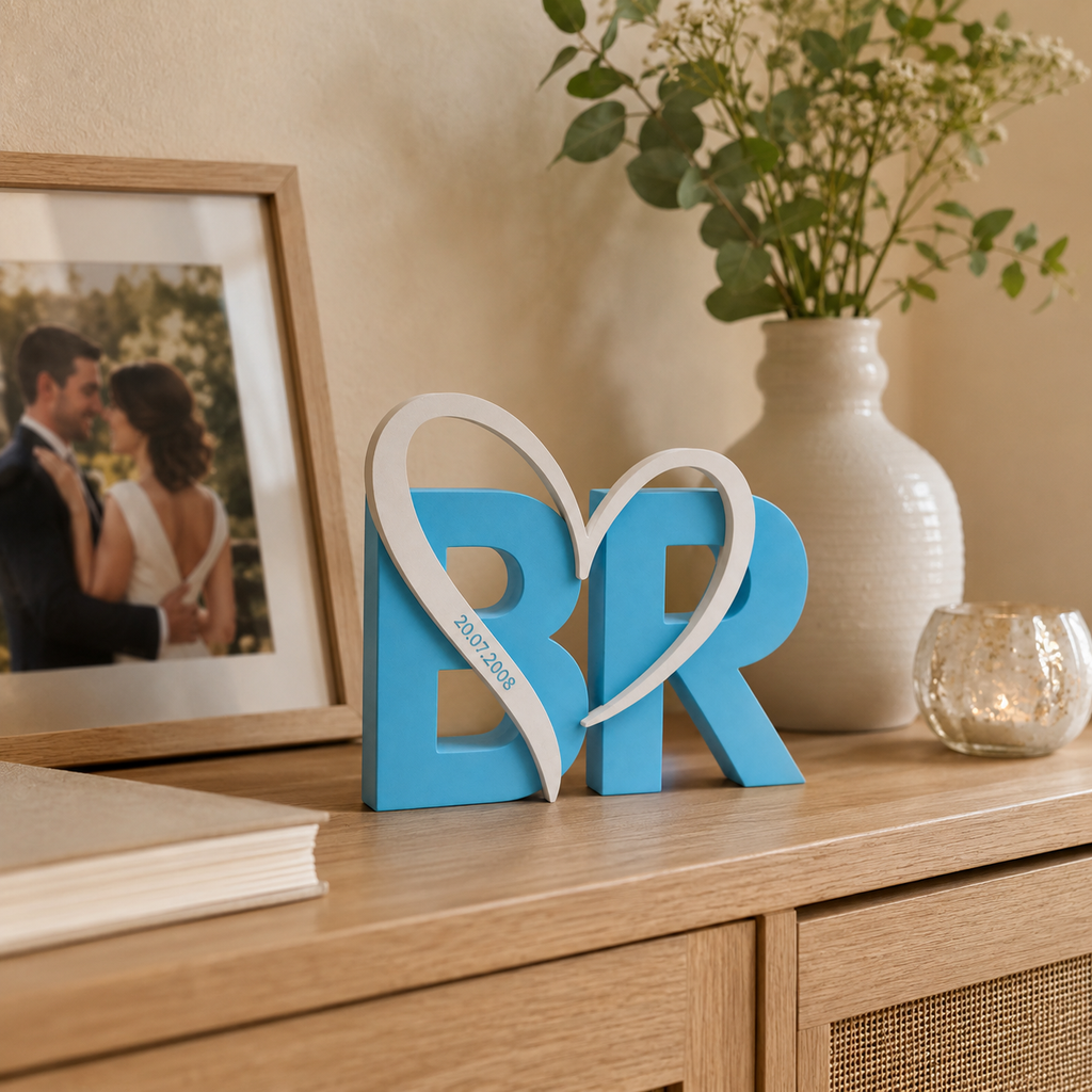 Personalized Heart Initial Keepsake