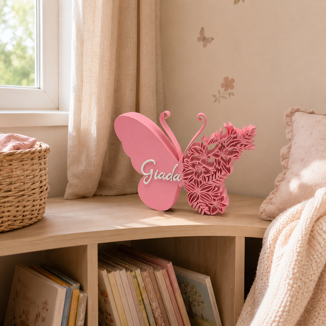 Personalized Floral Butterfly Name Keepsake