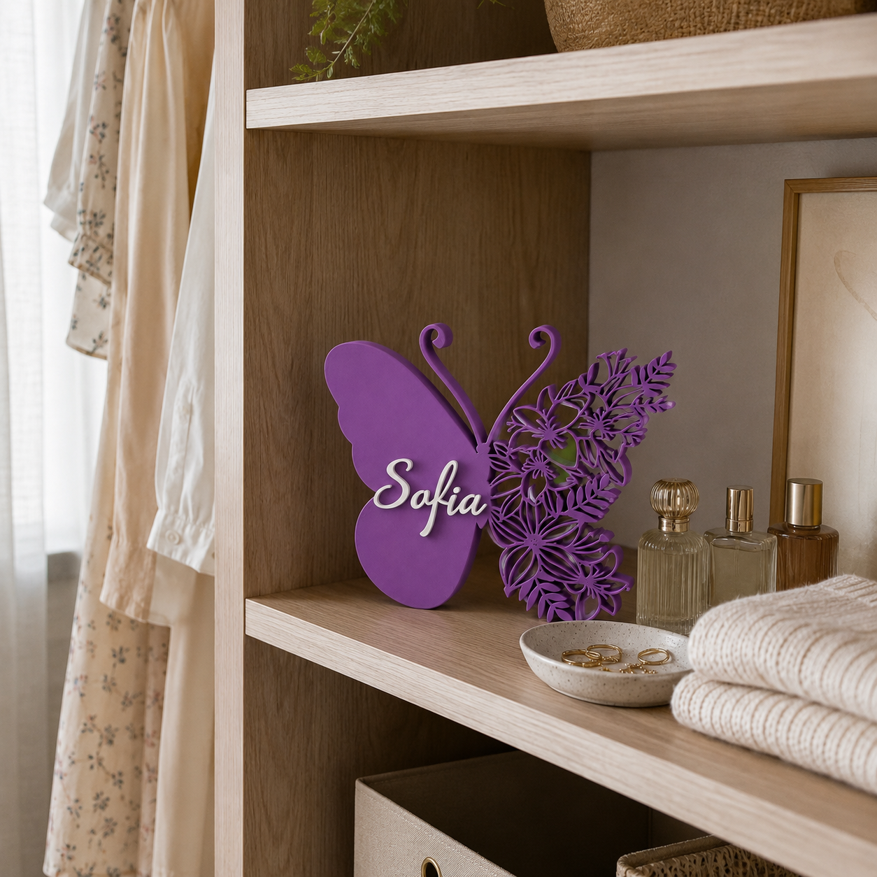 Personalized Floral Butterfly Name Keepsake