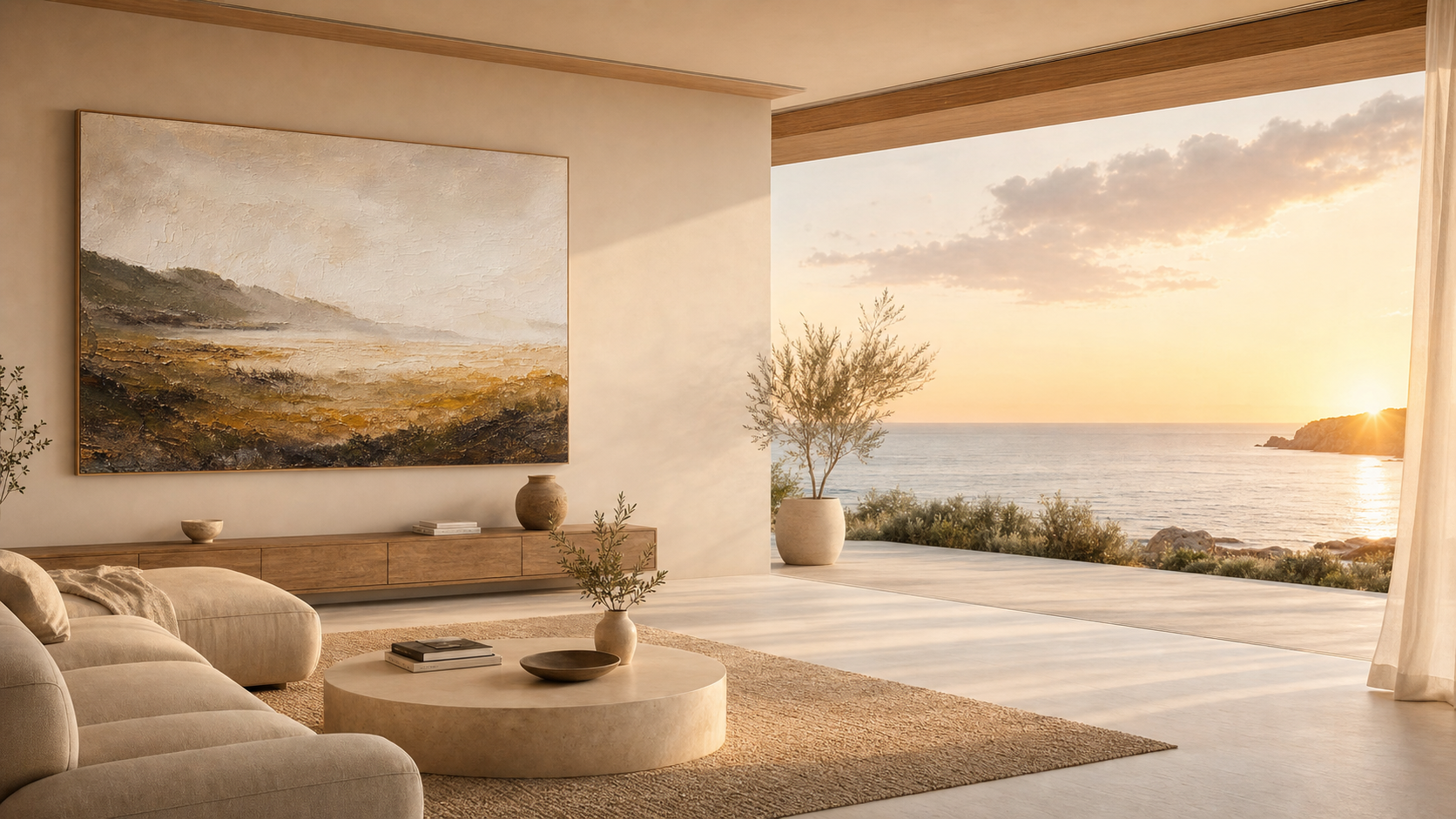 Living room art arrangement